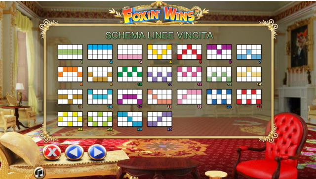 linee di vincita foxin win