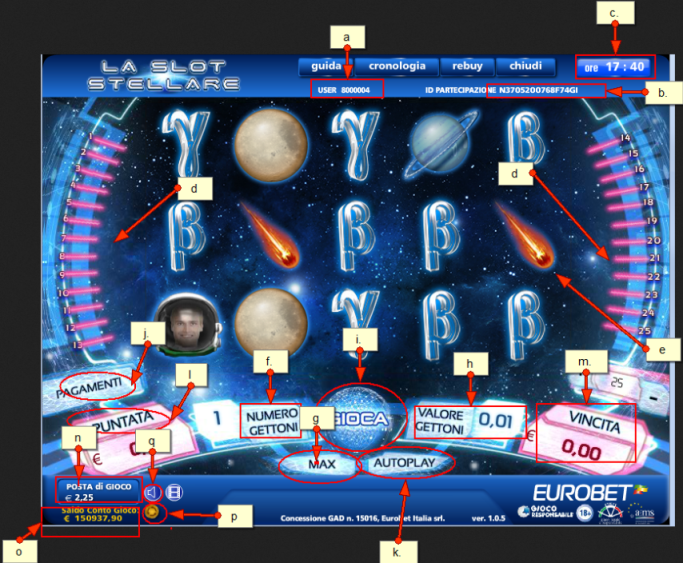 schermata principale del gioco 2